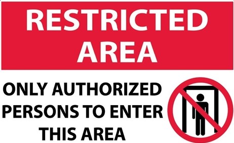 Restricted area Notice